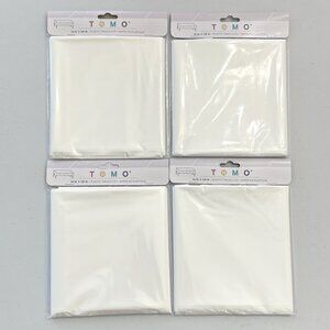Set of 4 Brand New Large 54" x 108" Rectangular White Plastic Tablecloths!